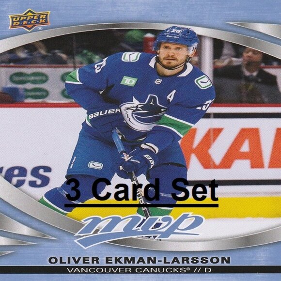 Oliver Ekman-Larsson Hockey Card Collection - 3 Vancouver Canucks Hockey Cards - Picture 1 of 4